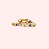 Colourful Cubic Zirconia Hypoallergenic Huggie