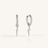 Lightning Bolt Huggie Hypoallergenic Earrings