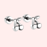 Cherry Hypoallergenic Flat Back Stud Earring