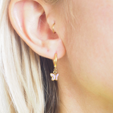 Butterfly Charm Hoop Hypoallergenic Earrings