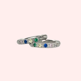 Colourful Cubic Zirconia Hypoallergenic Huggie