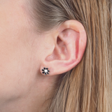 Colourful Flower Hypoallergenic Flat Back Stud Earring