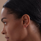 Cushion Birthstone Stud Earrings