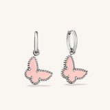 Shimmer Butterfly Hoop Earrings