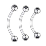 Stainless Steel Ball Curved Barbell
