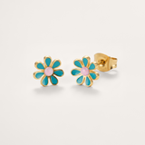 Colourful Flower Hypoallergenic Earrings