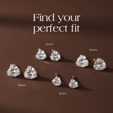 Love Heart Cubic Zirconia Flat Back Earrings