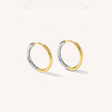 Mixed Metal Hoop Earrings