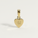 Heart Initial Charm