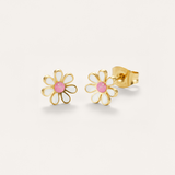 Colourful Flower Hypoallergenic Earrings