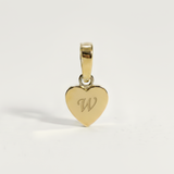 Heart Initial Charm