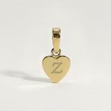 Heart Initial Charm