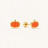 Gourd-geous Pumpkin Flat Back Earrings
