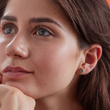 Spooky Stripes Heart Flat Back Earrings