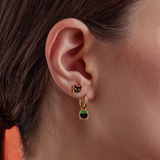 Midnight Cat Flat Back Earrings