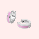 Coloured Enamel Hypoallergenic Huggie