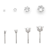 Clear Cubic Zirconia Hypoallergenic Earrings