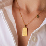 Aquarius Zodiac Tarot Card Necklace