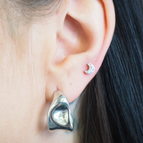 Molten Half Hoop Earrings