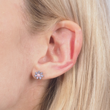 Colourful Flower Hypoallergenic Flat Back Stud Earring