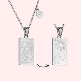Sagittarius Zodiac Tarot Card Necklace