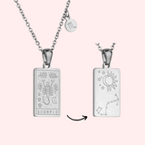 Scorpio Zodiac Tarot Card Necklace