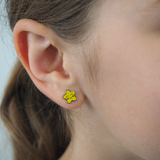 Kids Smiley Star Stud Hypoallergenic Earrings