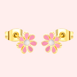 Colourful Flower Hypoallergenic Earrings