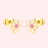 Colourful Flower Hypoallergenic Earrings