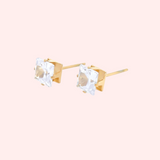 Square Clear Cubic Zirconia Hypoallergenic Earrings
