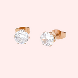 Clear Cubic Zirconia Hypoallergenic Earrings