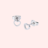 Mini Open Heart Hypoallergenic Earrings