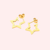 Star Stud Huggies Hypoallergenic Earrings