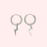 Lightning Bolt Huggie Hypoallergenic Earrings