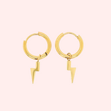Lightning Bolt Huggie Hypoallergenic Earrings