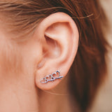 Heart Ear Climber Hypoallergenic Earrings