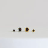 Amethyst Bezel Set Hypoallergenic Stud Earrings - February