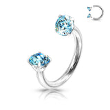 Single Prong Set Round CZ Circular Horseshoe