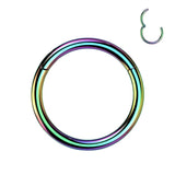 Single Hinged Titanium Segment Hypoallergenic Ring