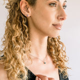 Alexandrite Bezel Set Hypoallergenic Necklace - June