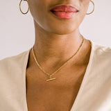 Figaro Link Bar Pendant Hypoallergenic Necklace