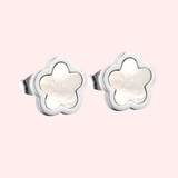 Flower Shimmer Hypoallergenic Stud Earrings