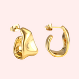 Molten Half Hoop Hypoallergenic Earrings