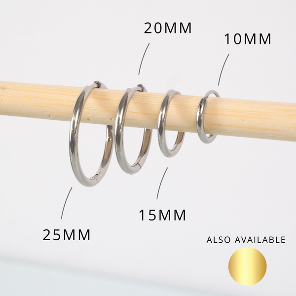 🎁 Essential Hypoallergenic Hinged Hoop Earrings (100% off)