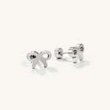 Bow Hypoallergenic Flat Back Stud Earrings