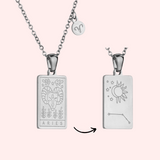 Aries Zodiac Tarot Card Necklace