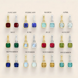 Cushion Birthstone Charm