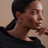 Trio Hoop Stud Earrings