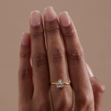 Adjustable Cubic Zirconia Flower Ring