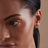 Cushion Birthstone Stud Earrings